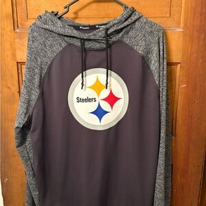 Steelers Fanatics Gray Lightweight Hoodie